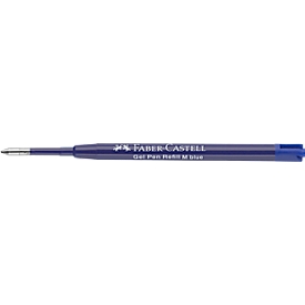 Faber-Castell Ersatz-Gelrollermine G2, Strichstärke 0,6 mm, Ø 1,0 mm, Schreibfarbe blau, dokumentenecht, mit Metallspitze, Kunststoff, 10 Stück