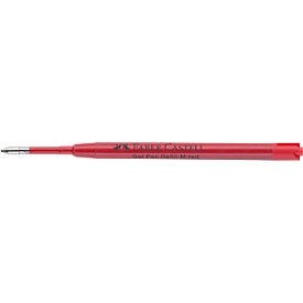 Faber-Castell Ersatz-Gelrollermine G2, Strichstärke 0,6 mm, Ø 1,0 mm, Schreibfarbe rot, dokumentenecht, mit Metallspitze, Kunststoff, 10 Stück