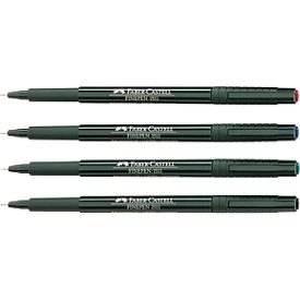 FABER-CASTELL Finepen Document, 0,4 mm, blauw, 10 st.