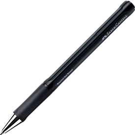 Faber-Castell Gelroller Beyond Gel Broad, Strichstärke 0,6 mm, Minen-Ø 1,0 mm, Schreibfarbe schwarz, dokumentenecht, Recycling-Kunststoff/Metall, 1 Stück