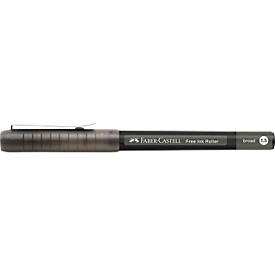 Faber Castell rollerball pen Free Ink Broad, writing color black, line width 1.5 mm, with sight glass and metal clip, recycled plastic, 1 piece