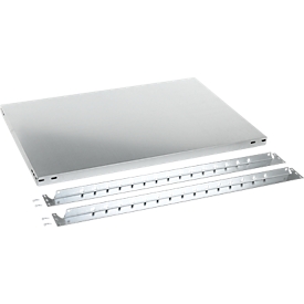 Fachboden für Grundregal/Anbauregal ORDO Industry, höhenverstellbar, Stärke 40 mm, Tragkraft bis 140 kg, B 750 x T 500 x H 40 mm, Stahl verzinkt