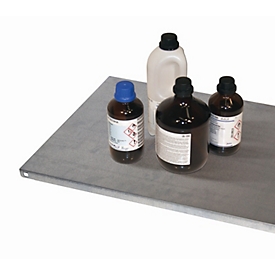 Fachboden Standard für asecos Chemikalienschränke der CS und CX Serie, Stahlblech, B 993 x T 492 x H 30 mm, bis 100 kg