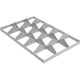 Fachwerkeinsatz FW 1191-1 unten, PE-HD, grau