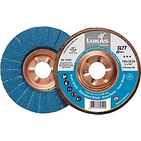 Fächerscheibe SLTT Z Power D.125mm K.60 fl.INOX ZK LUKAS, 10 Stück