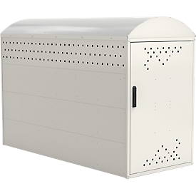 Fahrradgarage BikeBox 1 B mit Bogendach, grauweiss RAL 9002