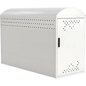 Fahrradgarage BikeBox 1 B mit Bogendach, verkehrsweiss RAL 9016