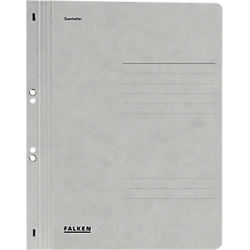 Falken Ösenhefter, DIN A4, ganzer Deckel, 1 Stück, grau