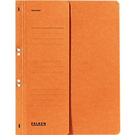 FALKEN Ösenhefter, für DIN-A4, halber Deckel, 1 Stück, orange