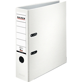 Falken PP color ordner, A4, rugbreedte 80 mm, 1 stuk, wit