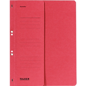 FALKEN ringhechtmap, voor A4, halve kaft, 1 stuk, rood