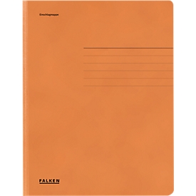 FALKEN Sammelmappe, DIN A4, Einschlagklappen, Manilakarton, orange