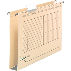 Falken UniReg, format A4, pour env. 400 feuilles, fond carton 40 mm, Ange bleu, carton recyclé, marron clair, 25 pièces