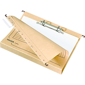 Falken UniReg, format A4, pour env. 400 feuilles, mécanisme à 2 anneaux, fond en carton de 40 mm, Ange bleu, carton recyclé, marron clair, 8 pièces