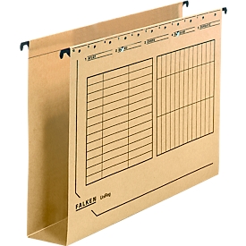Falken UniReg, format A4, pour env. 600 feuilles, fond carton 60 mm, Ange bleu, carton recyclé, brun clair, 25 pièces