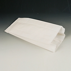 Faltenbeutel Papstar, Papier & gefädelte Cellulose, weiss, Füllinhalt 1 kg, 240 x 110 x 60 mm, 1000 Stück