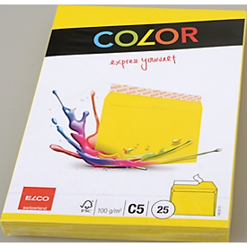 Farbige Kuverts, C5, gelb, 25 Stück