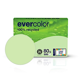 Farbiges Kopierpapier EVERCOLOR, DIN A4, 80 g/m², hellgrün, 1 Paket = 500 Blatt
