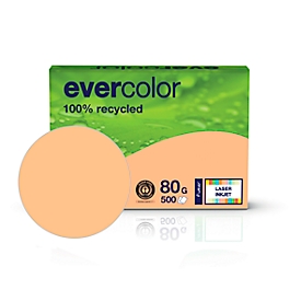Farbiges Kopierpapier EVERCOLOR, DIN A4, 80 g/m², lachsrosa, 1 Paket = 500 Blatt