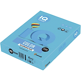 Farbiges Kopierpapier Mondi IQ Color Intensivfarbe, DIN A4, 120 g/m², wasserblau, 1 Paket = 250 Blatt