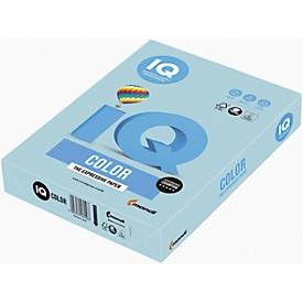 Farbiges Kopierpapier Mondi IQ Color Pastellfarbe, DIN A4, 120 g/m², mittelblau, 1 Paket = 250 Blatt