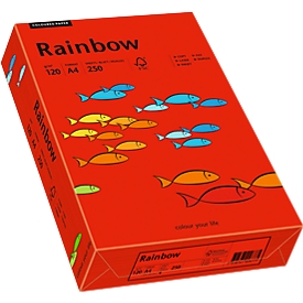 Farbiges Kopierpapier Mondi Rainbow, DIN A4, 120 g/m², intensivrot, 1 Paket = 250 Blatt