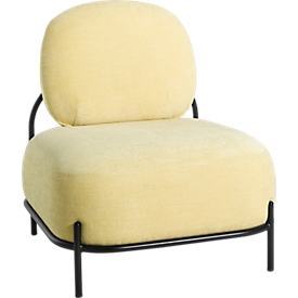 Fauteuil ADMIRAAL, look rétro, l. 665 x P 710 x H 770 mm, safran