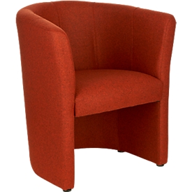 Fauteuil lounge, meuble rembourré CLUB Nowy Styl, rembourrage complet, avec patins, rouge