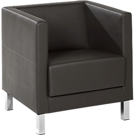 Fauteuil Wienea, similicuir anthracite