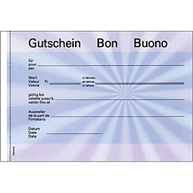 Favorit Gutscheine ohne Talon, 5 Stück à 25 Blatt