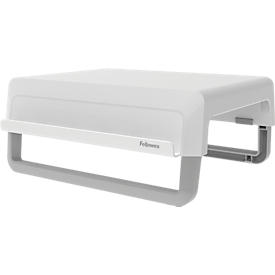 Fellowes Breyta monitor stand, white, height-adjustable