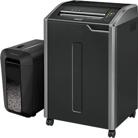 Fellowes® Destructeur de documents Powershred 485Ci, coupe croisée 4 x 30 mm, P-4 + GRATUIT Destructeur de documents Powershred LX65, coupe croisée 4 x 40 mm, P-4