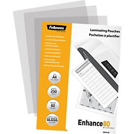 FELLOWES laminating film, DIN A4, 80 mic., 250 pieces