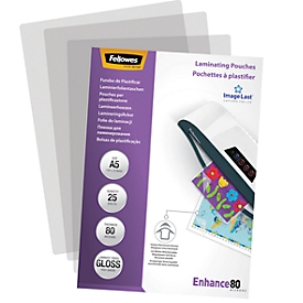 Fellowes laminating film ImageLast, glossy, DIN A5, thickness 80 microns, 25 pieces