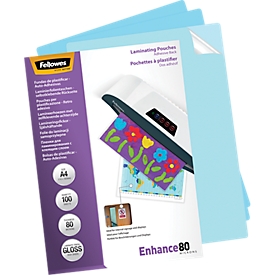 FELLOWES lamineerfolie, zelfklevend, A4, 80 micron, pak van 100 stuks