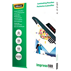 FELLOWES Laminierfolien, DIN A3, 100 mic., 100 Stück