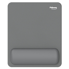 Fellowes Mauspad Breyta, mit Handgelenkauflage und Microban®-Schutz, Gummi, B 200 x T 240 x H 17,5 mm, grau