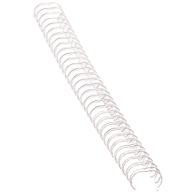 Fellowes metalen inbindruggen, formaat 14 mm, 100 stuks, voor 34-gaats inbindmachines metalen inbindrug, wit, 100
