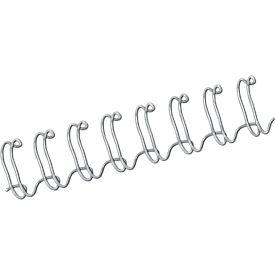 Fellowes metalen inbindruggen, formaat 14 mm, 100 stuks, voor 34-gaats inbindmachines metalen inbindrug, zilver, 100