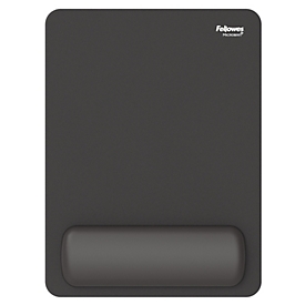 Fellowes mouse pad Breyta XL, with wrist rest and Microban® protection, rubber, L 280 x W 210 x H 17.5 mm, black