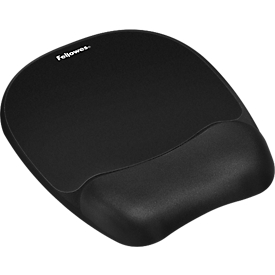 Fellowes mouse pad with wrist rest, with memory foam, black