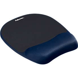 Fellowes mouse pad with wrist rest, with memory foam, blue
