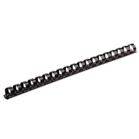 Fellowes plastic inbindruggen, formaat 10 mm, 25 stuks, voor inbindmachines plastic inbindrug zwart, 25 stuks