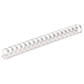 Fellowes plastic inbindruggen, formaat 16 mm, 25 stuks, voor inbindmachines plastic inbindrug wit, 25 stuks
