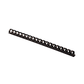 Fellowes Plastik-Binderücken, Format 12 mm, 25 Stück, f. Plastikbindemaschinen, schwarz