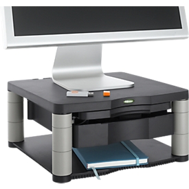 Fellowes Premium monitor stand Plus, height adjustable, anthracite/grey