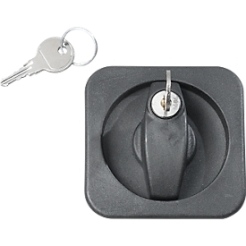 fermeture de la barre de poussée avec poignée tournante ronde, 2 clés incluses