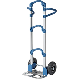Fetra Diable "Wuppi", aluminium, avec bavette rabattable, roues gonflables amovibles, L 570 x P 445 x H 1250 mm