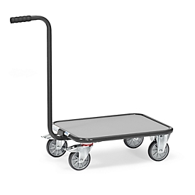 fetra Handle Roller "Grey Edition", steel, anthracite grey, 1 platform, L 600 x W 500 mm, up to 250 kg