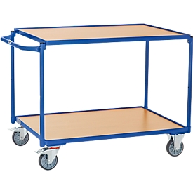 fetra® leichter Tischwagen, 2 Böden ,1000 x 700 mm